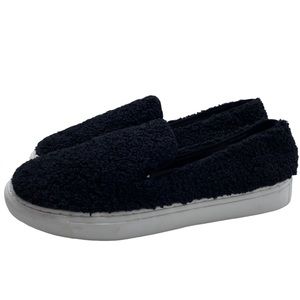Steven New York by Steve Madden Kimbel Black Faux Fur Slip On Shoe Size 9